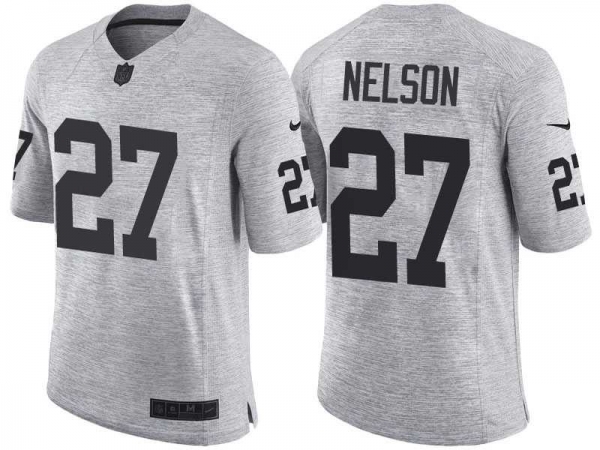 Nike Oakland Raiders #27 Reggie Nelson 2016 Gridiron Gray II Men's NFL Limited Jersey