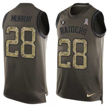 Nike Oakland Raiders #28 Latavius Murray Green Men's Stitched NFL Limited Salute To Service Tank Top Jersey