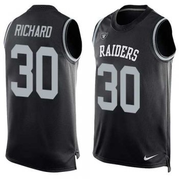 Nike Oakland Raiders #30 Jalen Richard Black Team Color Men's Stitched NFL Limited Tank Top Jersey