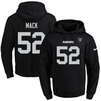 Nike Oakland Raiders #52 Khalil Mack Black Name & Number Pullover NFL Hoodie