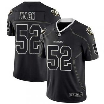 Nike Oakland Raiders #52 Khalil Mack Lights Out Black Men's Stitched NFL Limited Rush Jersey