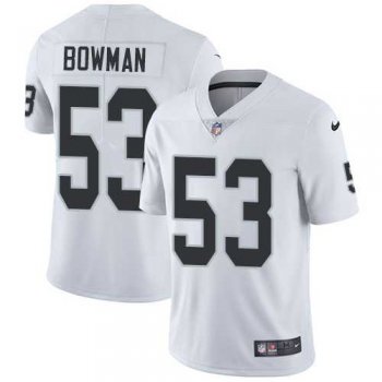 Nike Oakland Raiders #53 NaVorro Bowman White Men's Stitched NFL Vapor Untouchable Limited Jersey