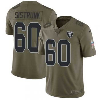 Nike Oakland Raiders #60 Otis Sistrunk Olive 2017 Salute to Service NFL Limited Jersey