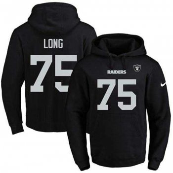 Nike Oakland Raiders #75 Howie Long Black Name & Number Pullover NFL Hoodie