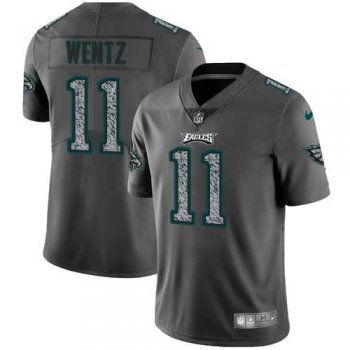 Nike Philadelphia Eagles #11 Carson Wentz Gray Static Men's NFL Vapor Untouchable Limited Jersey