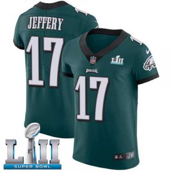 Nike Philadelphia Eagles #17 Alshon Jeffery Midnight Green Team Color Super Bowl LII Men's Stitched NFL Vapor Untouchable Elite Jersey