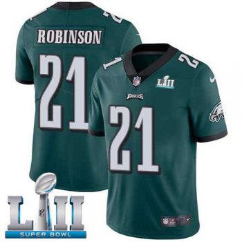 Nike Philadelphia Eagles #21 Patrick Robinson Midnight Green Team Color Super Bowl LII Men's Stitched NFL Vapor Untouchable Limited Jersey