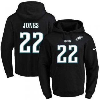 Nike Philadelphia Eagles #22 Sidney Jones Black Name & Number Pullover NFL Hoodie