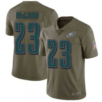 Nike Philadelphia Eagles #23 Rodney McLeod Olive Men's Stitched NFL Limited 2017 Salute To Service Jersey