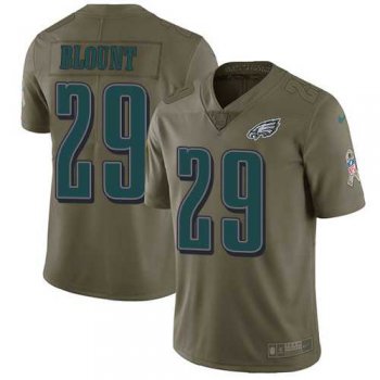 Nike Philadelphia Eagles #29 LeGarrette Blount Olive Men's Stitched NFL Limited 2017 Salute To Service Jersey