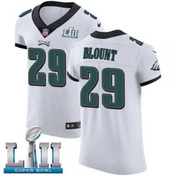 Nike Philadelphia Eagles #29 LeGarrette Blount White Super Bowl LII Men's Stitched NFL Vapor Untouchable Elite Jersey