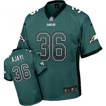 Nike Philadelphia Eagles #36 Jay Ajayi Midnight Green Team Color Men's Stitched NFL Elite Drift Fashion Jersey