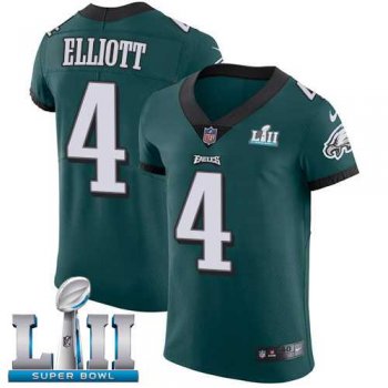 Nike Philadelphia Eagles #4 Jake Elliott Midnight Green Team Color Super Bowl LII Men's Stitched NFL Vapor Untouchable Elite Jersey