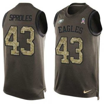 Nike Philadelphia Eagles #43 Darren Sproles Green Men's Stitched NFL Limited Salute To Service Tank Top Jersey