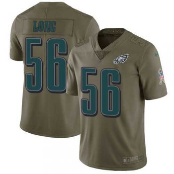 Nike Philadelphia Eagles #56 Chris Long Olive Men's Stitched NFL Limited 2017 Salute To Service Jersey