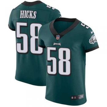 Nike Philadelphia Eagles #58 Jordan Hicks Midnight Green Team Color Men's Stitched NFL Vapor Untouchable Elite Jersey