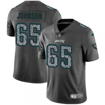 Nike Philadelphia Eagles #65 Lane Johnson Gray Static Men's NFL Vapor Untouchable Limited Jersey