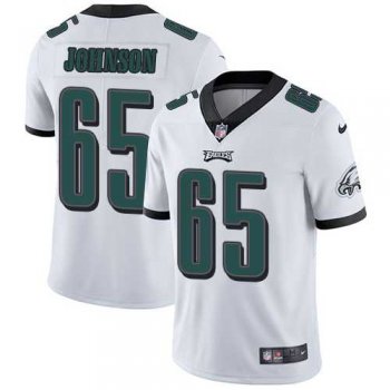 Nike Philadelphia Eagles #65 Lane Johnson White Men's Stitched NFL Vapor Untouchable Limited Jersey