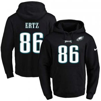 Nike Philadelphia Eagles #86 Zach Ertz Black Name & Number Pullover NFL Hoodie