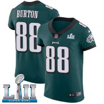 Nike Philadelphia Eagles #88 Trey Burton Midnight Green Team Color Super Bowl LII Men's Stitched NFL Vapor Untouchable Elite Jersey