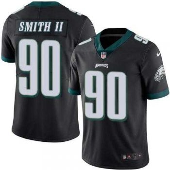 Nike Philadelphia Eagles #90 Marcus Smith II Black Men's Stitched NFL Limited Rush Jersey