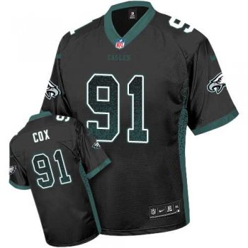 Nike Philadelphia Eagles #91 Fletcher Cox Black Alternate Men's Stitched NFL Elite Drift Fashion Jersey