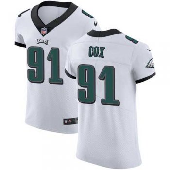 Nike Philadelphia Eagles #91 Fletcher Cox White Men's Stitched NFL Vapor Untouchable Elite Jersey