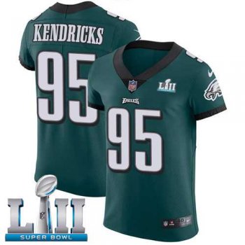 Nike Philadelphia Eagles #95 Mychal Kendricks Midnight Green Team Color Super Bowl LII Men's Stitched NFL Vapor Untouchable Elite Jersey