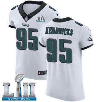 Nike Philadelphia Eagles #95 Mychal Kendricks White Super Bowl LII Men's Stitched NFL Vapor Untouchable Elite Jersey