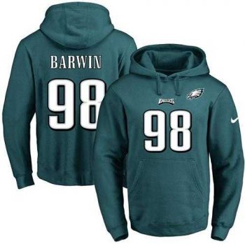 Nike Philadelphia Eagles #98 Connor Barwin Midnight Green Name & Number Pullover NFL Hoodie