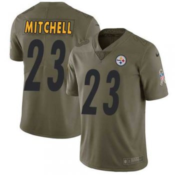 Nike Pittsburgh Steelers #23 Mike Mitchell Olive Men's Stitched NFL Limited 2017 Salute to Service Jersey