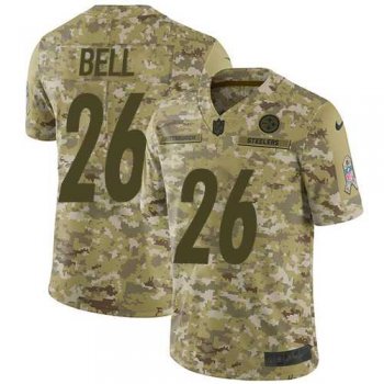 Nike Pittsburgh Steelers #26 Le'Veon Bell Camo Men's Stitched NFL Limited 2018 Salute To Service Jersey