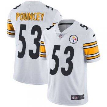 Nike Pittsburgh Steelers #53 Maurkice Pouncey White Men's Stitched NFL Vapor Untouchable Limited Jersey