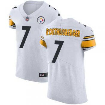 Nike Pittsburgh Steelers #7 Ben Roethlisberger White Men's Stitched NFL Vapor Untouchable Elite Jersey