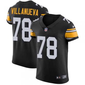 Nike Pittsburgh Steelers #78 Alejandro Villanueva Black Alternate Men's Stitched NFL Vapor Untouchable Elite Jersey