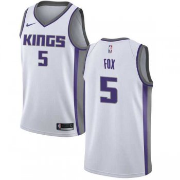 Nike Sacramento Kings #5 De'Aaron Fox White NBA Swingman Association Edition Jersey