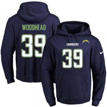 Nike San Diego Chargers #39 Danny Woodhead Navy Blue Name & Number Pullover NFL Hoodie