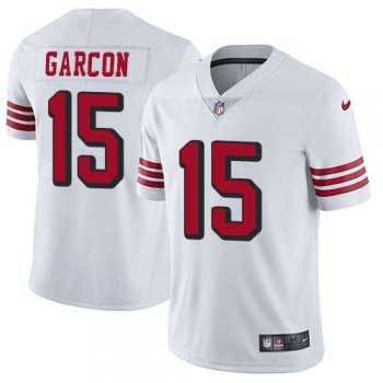 Nike San Francisco 49ers #15 Pierre Garcon White Rush Men's Stitched NFL Vapor Untouchable Limited Jersey