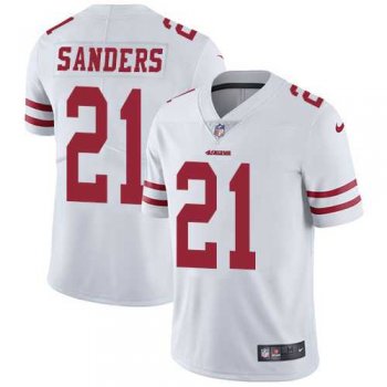 Nike San Francisco 49ers #21 Deion Sanders White Men's Stitched NFL Vapor Untouchable Limited Jersey