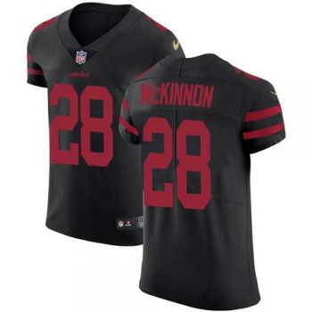 Nike San Francisco 49ers #28 Jerick McKinnon Black Alternate Men's Stitched NFL Vapor Untouchable Elite Jersey