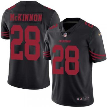 Nike San Francisco 49ers #28 Jerick McKinnon Black Men's Stitched NFL Limited Rush Jersey