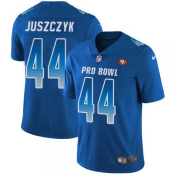 Nike San Francisco 49ers #44 Kyle Juszczyk Royal Men's Stitched NFL Limited NFC 2018 Pro Bowl Jersey