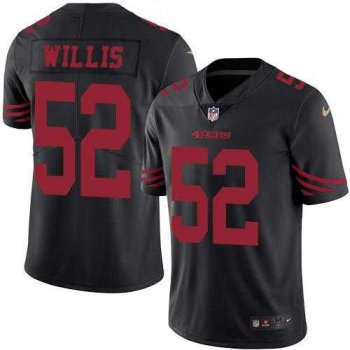 Nike San Francisco 49ers #52 Patrick Willis Black Men's Stitched NFL Limited Rush Jersey