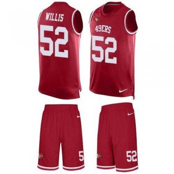 Nike San Francisco 49ers #52 Patrick Willis Red Team Color Men's Stitched NFL Limited Tank Top Suit Jersey