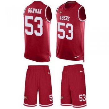 Nike San Francisco 49ers #53 NaVorro Bowman Red Team Color Men's Stitched NFL Limited Tank Top Suit Jersey