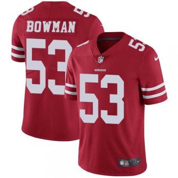 Nike San Francisco 49ers #53 NaVorro Bowman Red Team Color Men's Stitched NFL Vapor Untouchable Limited Jersey