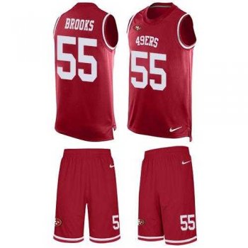 Nike San Francisco 49ers #55 Ahmad Brooks Red Team Color Men's Stitched NFL Limited Tank Top Suit Jersey