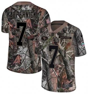 Nike San Francisco 49ers #7 Colin Kaepernick Camo Men's Stitched NFL Limited Rush Realtree Jersey