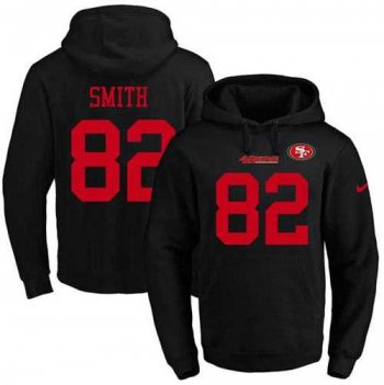 Nike San Francisco 49ers #82 Torrey Smith Black Name & Number Pullover NFL Hoodie