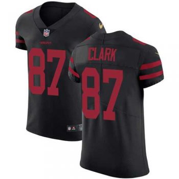 Nike San Francisco 49ers #87 Dwight Clark Black Alternate Men's Stitched NFL Vapor Untouchable Elite Jersey